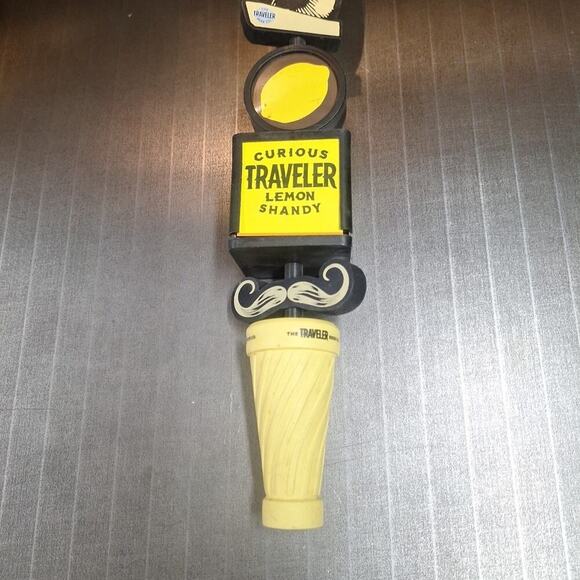 THE TRAVELER BEER CURIOUS TRAVELER LEMON SHANDY TAP HANDLE DRAFT PULL TAP. - Picture 3 of 8